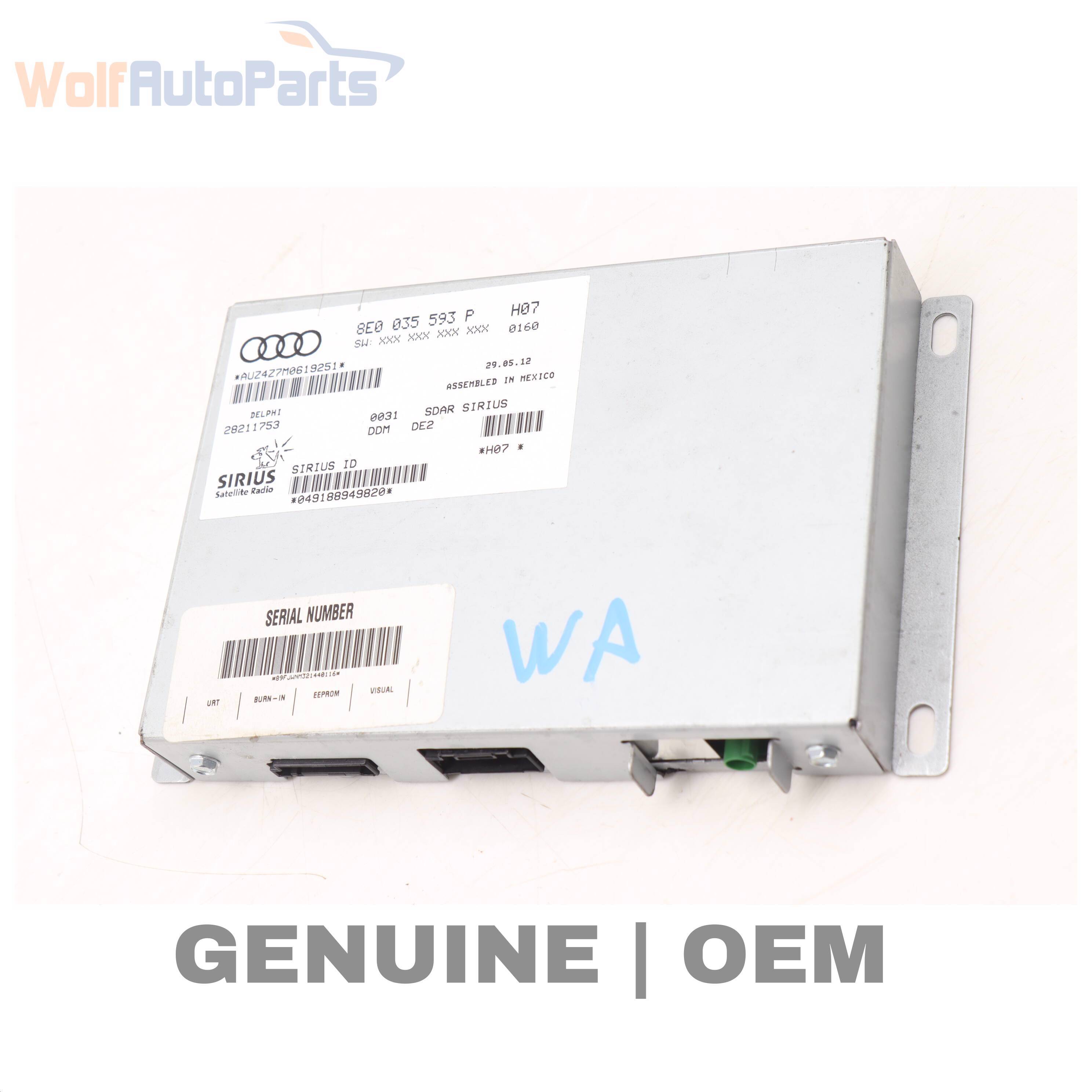 SIRIUS SATELLITE RADIO CONTROL MODULE