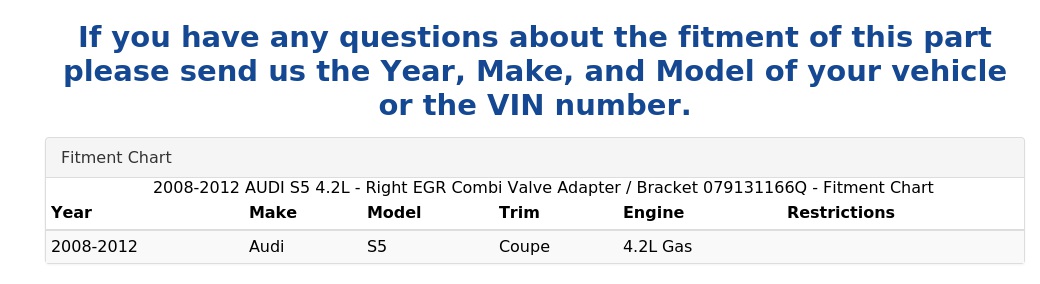 EGR COMBI VALVE ADAPTER / BRACKET