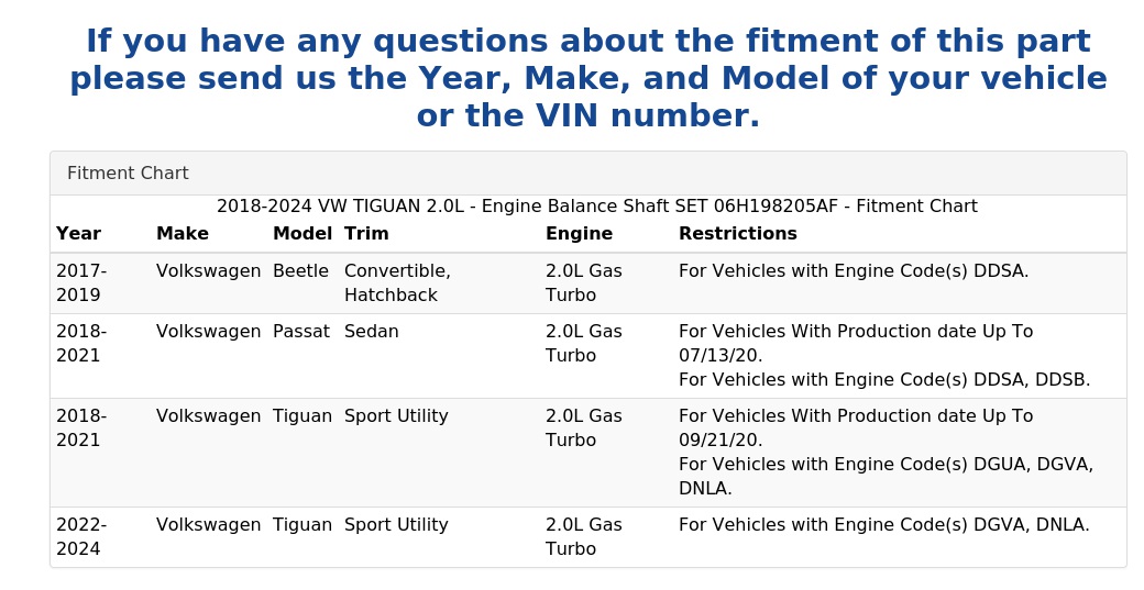 ENGINE BALANCE SHAFT SET
