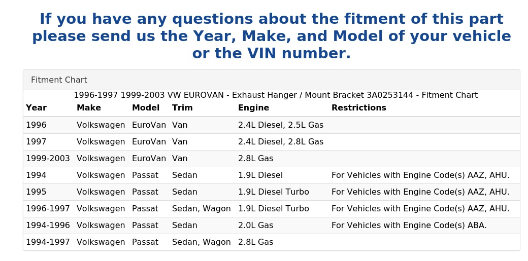 EXHAUST HANGER / MOUNT BRACKET
