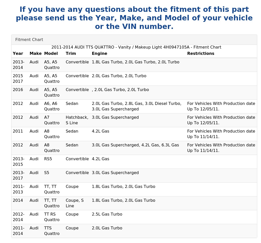 VANITY / MAKEUP LIGHT