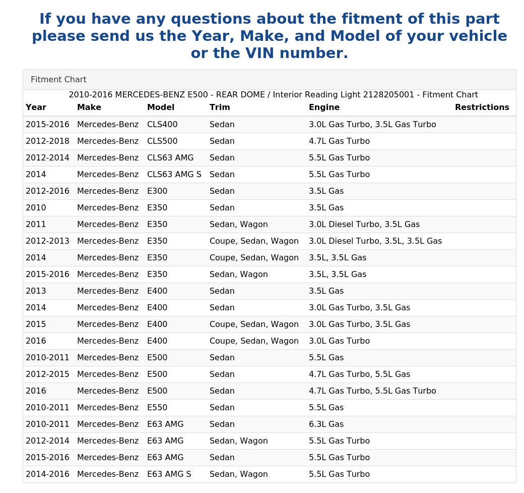 DOME / INTERIOR READING LIGHT