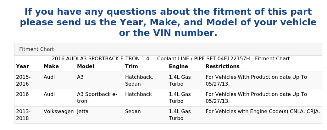COOLANT LINE / PIPE SET