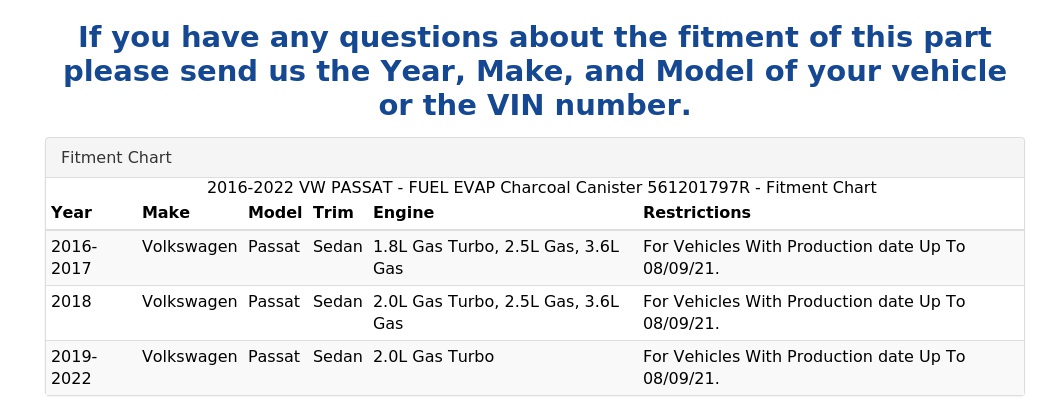 FUEL EVAP CHARCOAL CANISTER