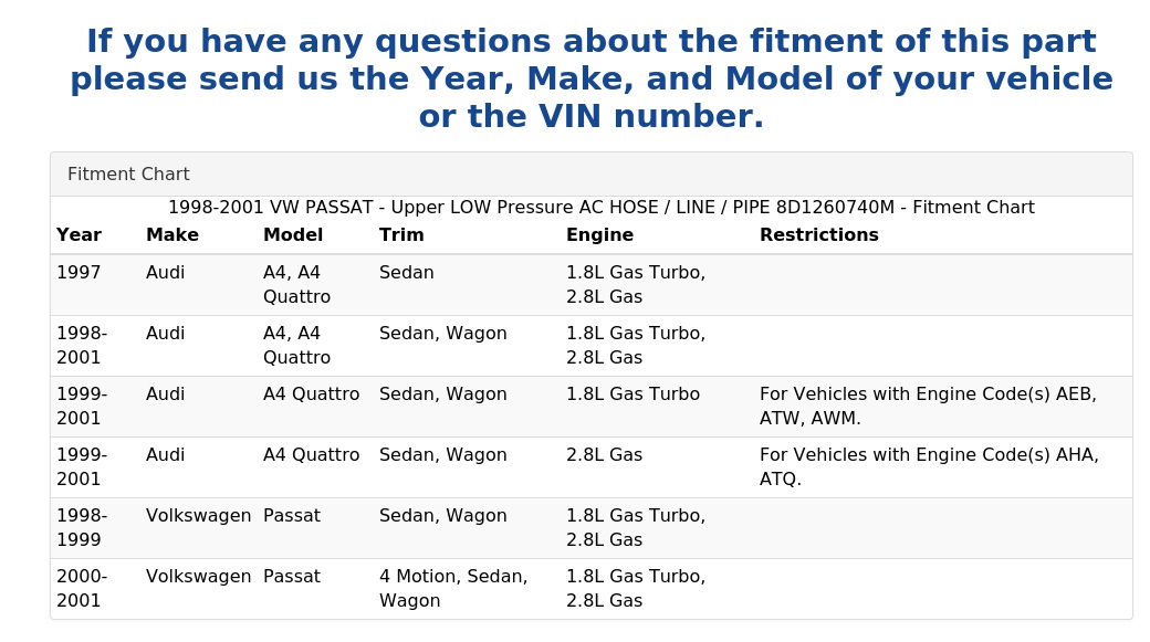 UPPER LOW PRESSURE AC HOSE / LINE / PIPE