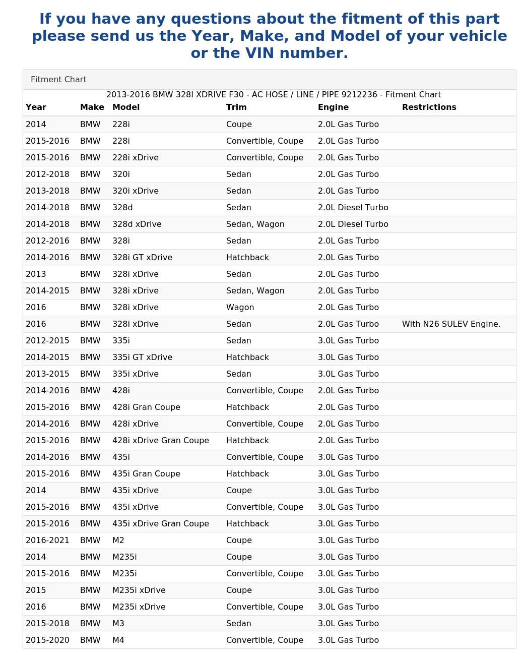 AC HOSE / LINE / PIPE