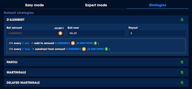 default strategies for bitcoin dice auto bet