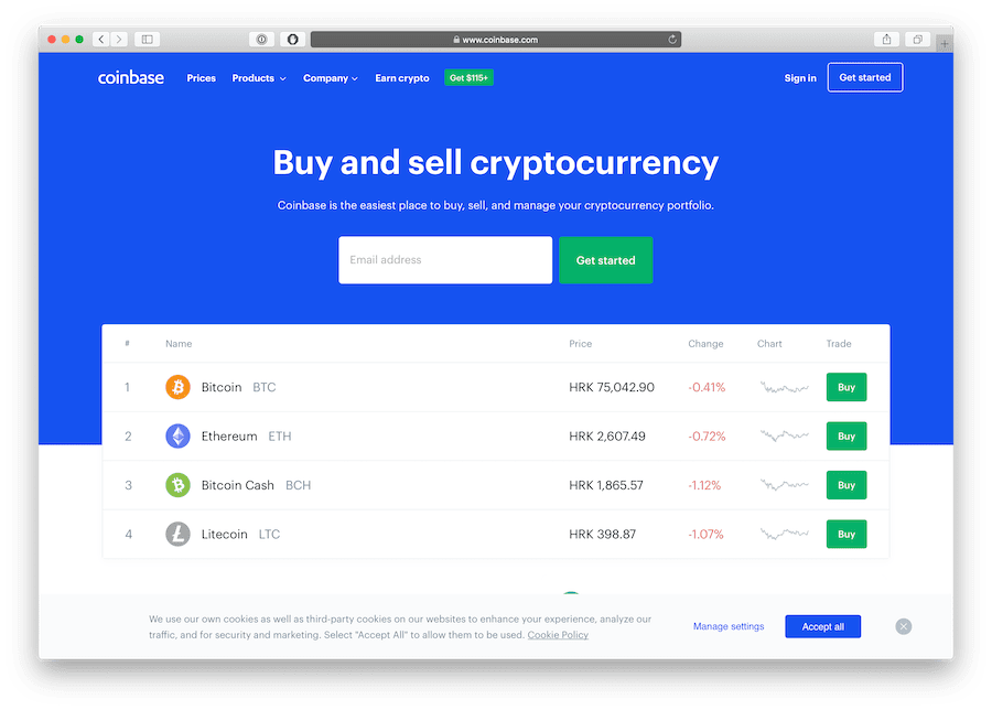 the most famous crypto exchange is coinbase