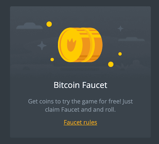 bitcoin faucet on duckdice site