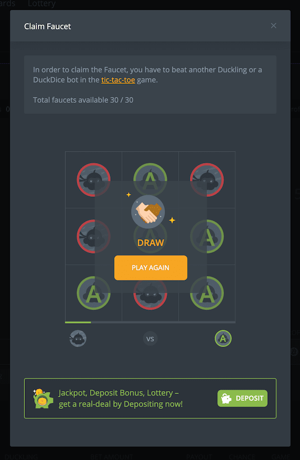 bitcoin gambling sites faucet makes you play tic tac toe with other players