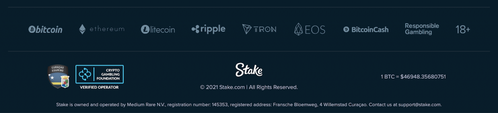 stake.com offers crypto including ethereum gambling