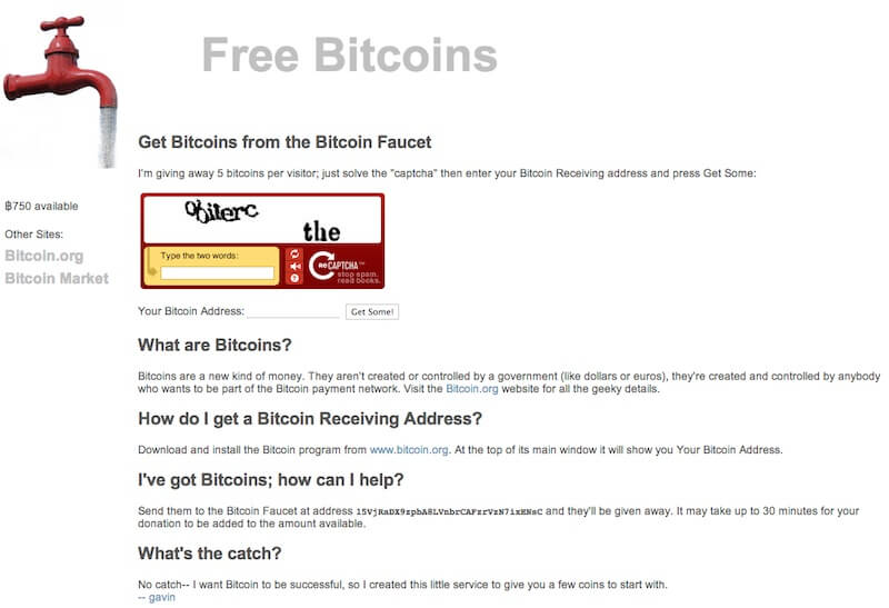 original bitcoin faucet what is it