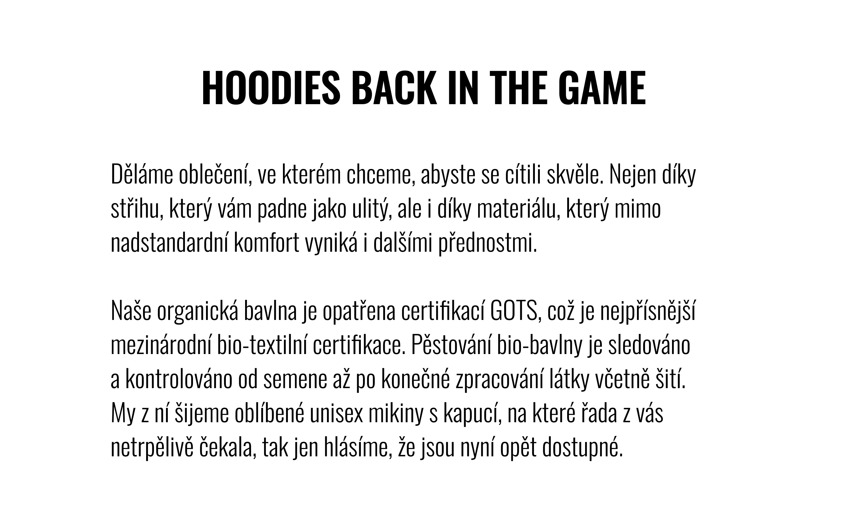 Hoodies back in the game