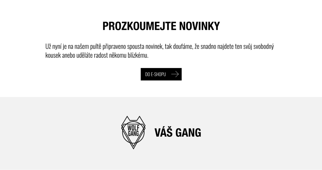 Tlačítko na homepage