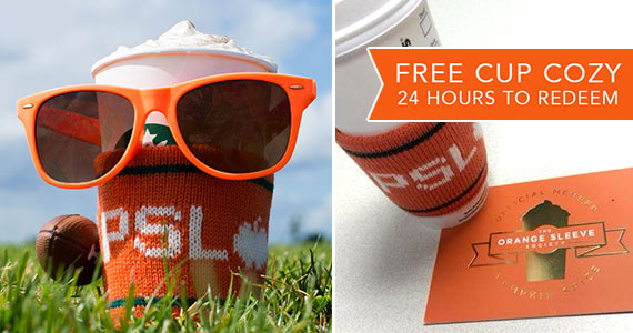 FREE Starbucks PSL Knitted Cup Cozy