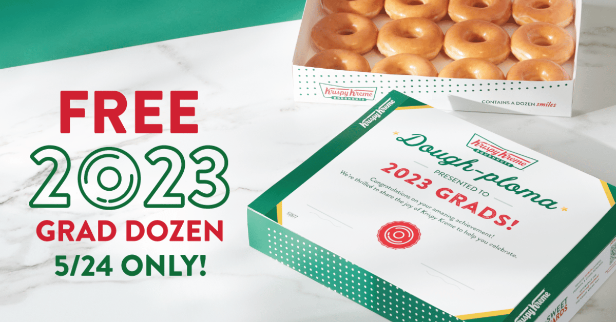 FREE Krispy Kreme 2023 GRAD DOZEN!