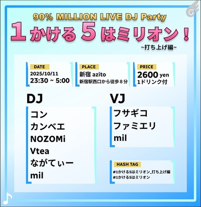 1かける5はミリオン ～打ち上げ編～