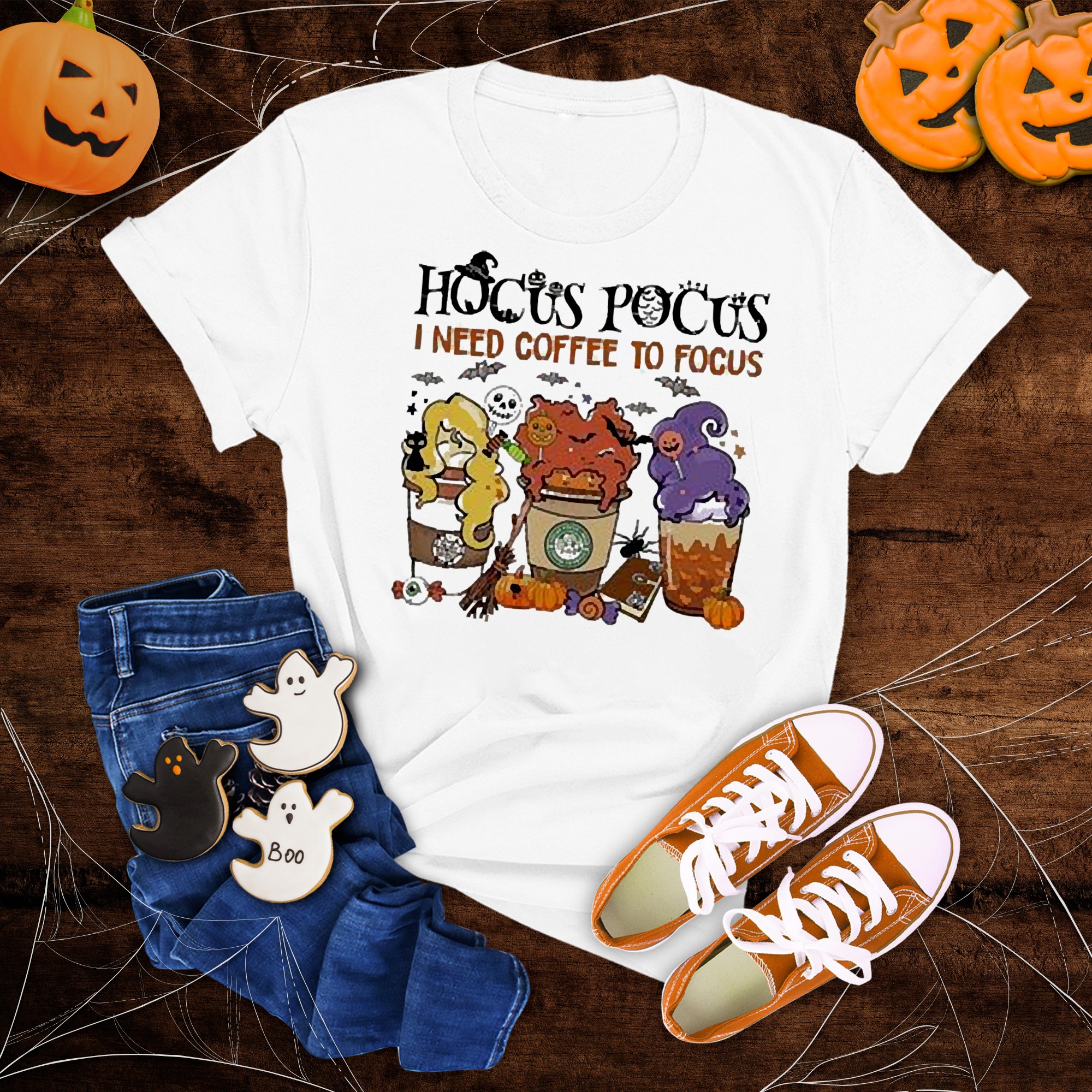 Disney I Need Coffee To Focus The Sanderson Sisters Hocus Pocus Tee Shirt