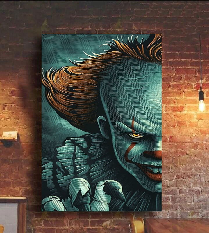 Cheap IT Smile Of Horror Film Halloween Canvas Painting