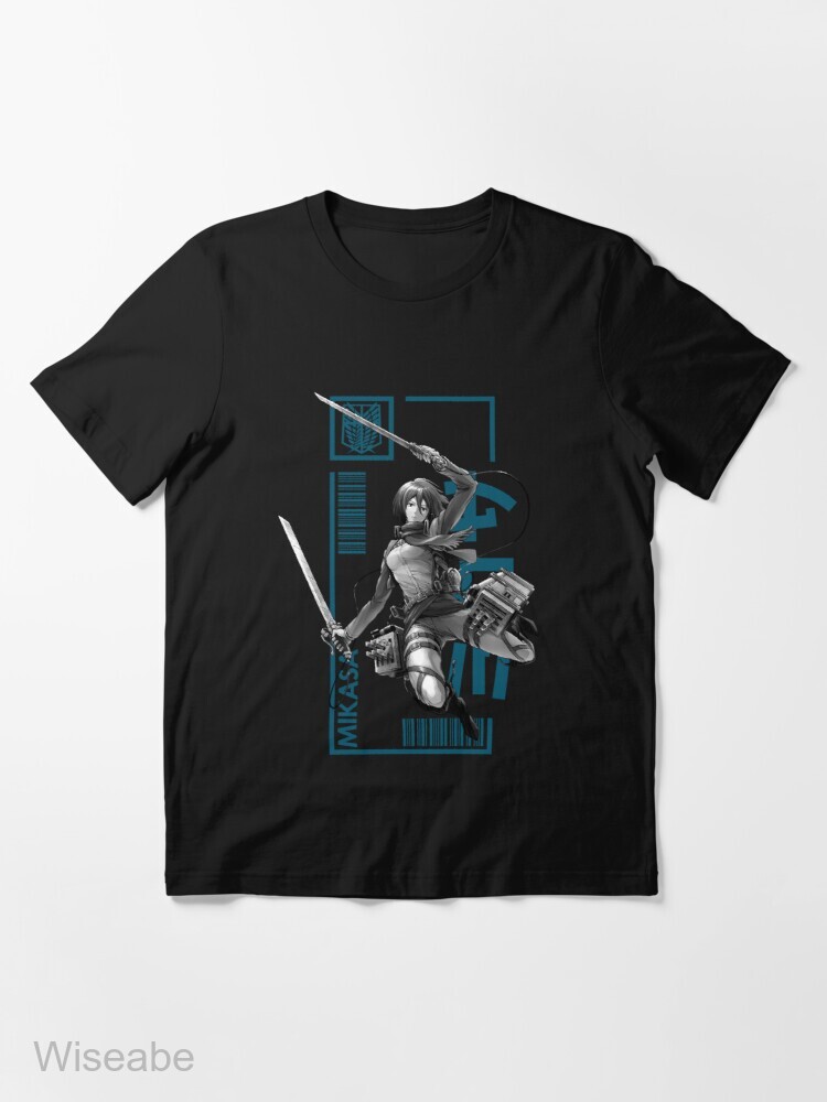 Mikasa Ackerman Attack On Titan Typography 3 T-Shirt, Attack On Titans merch