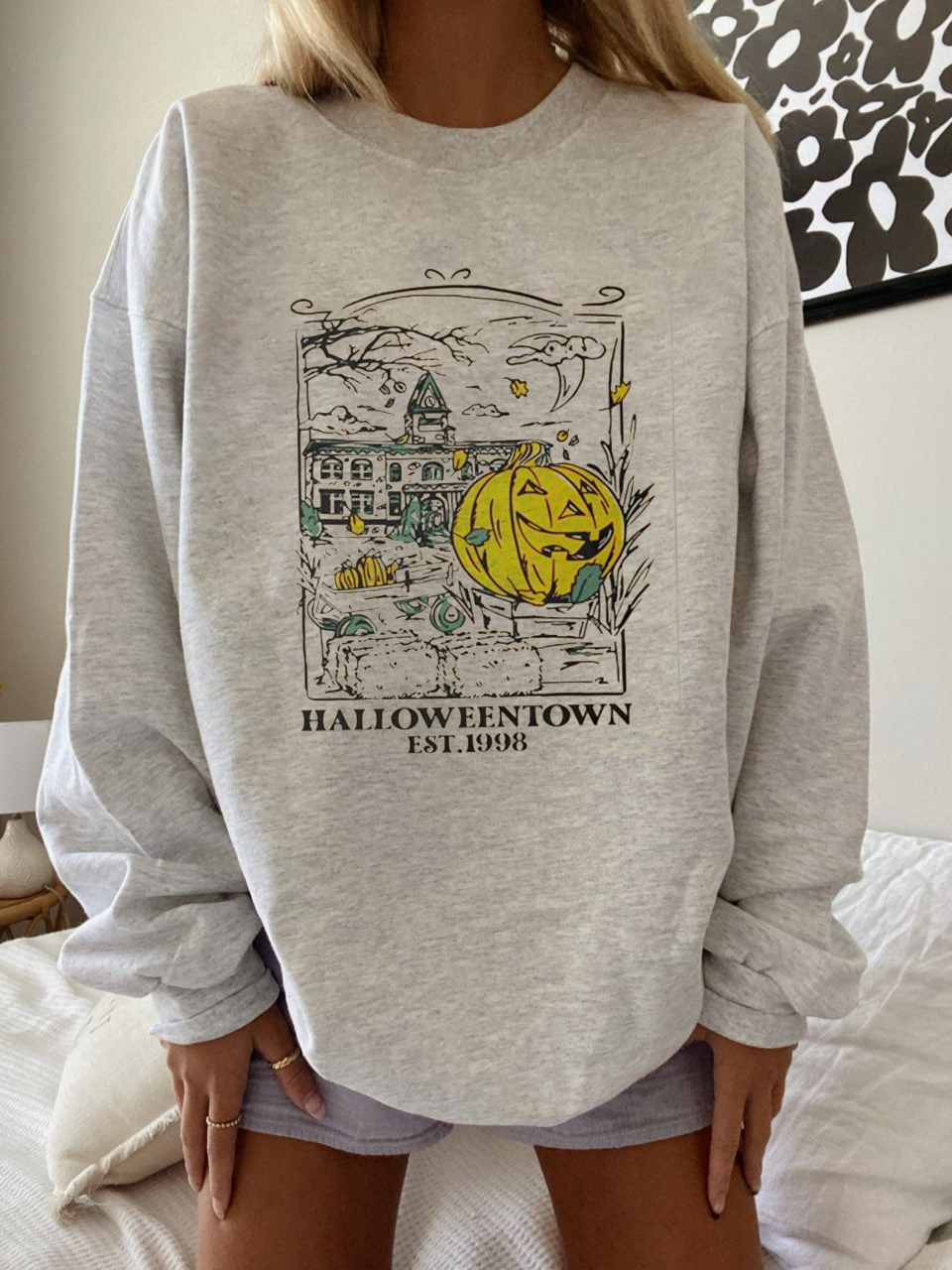 Retro Halloweentown With Pumpkin Disney Halloween Sweatshirt