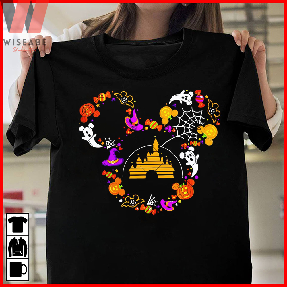 Spooky Mickey Shape With Disneyland Halloween Shirt - Wiseabe Apparels