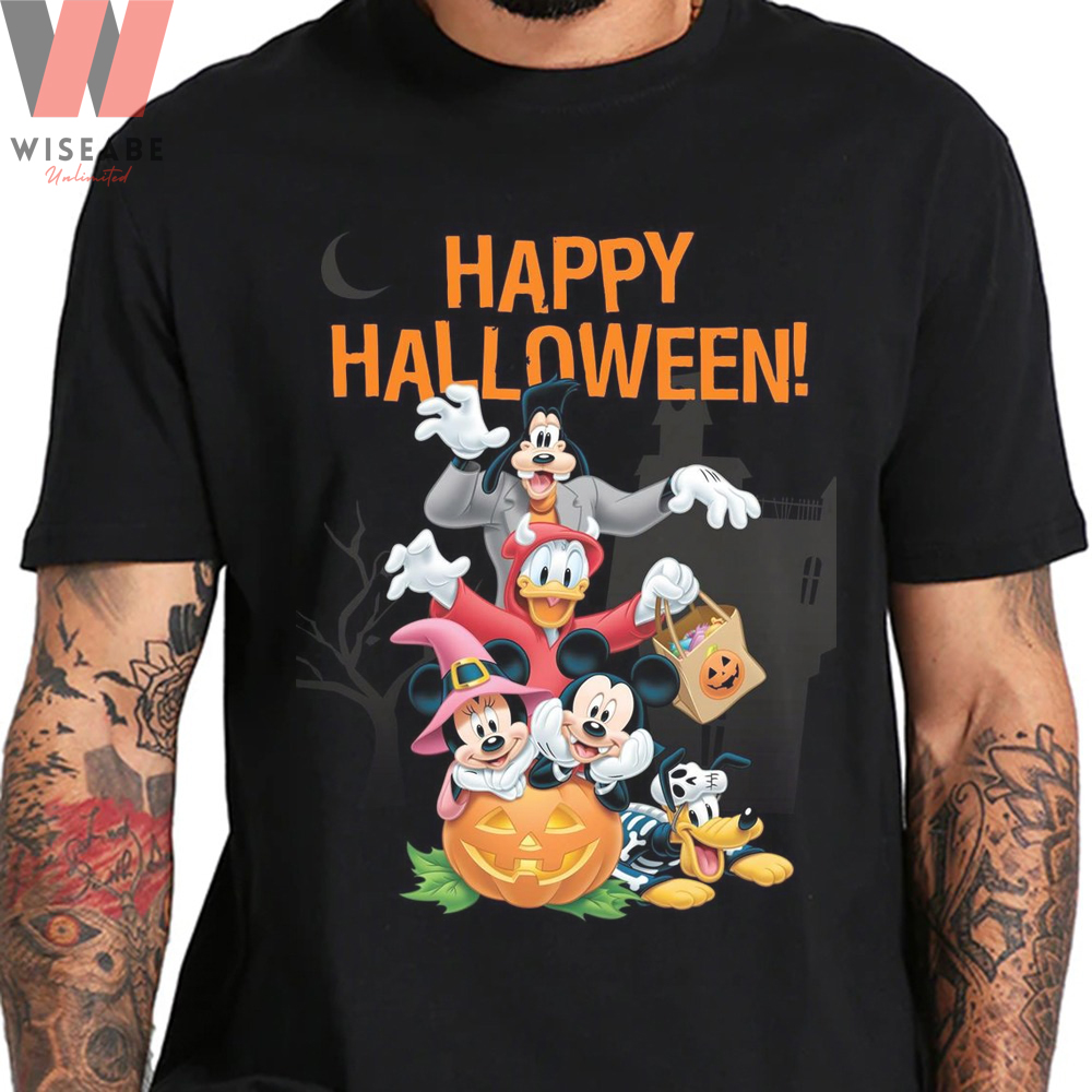 Hot Disney Mickey Mouse Characters Happy Halloween Mickey Halloween Shirt