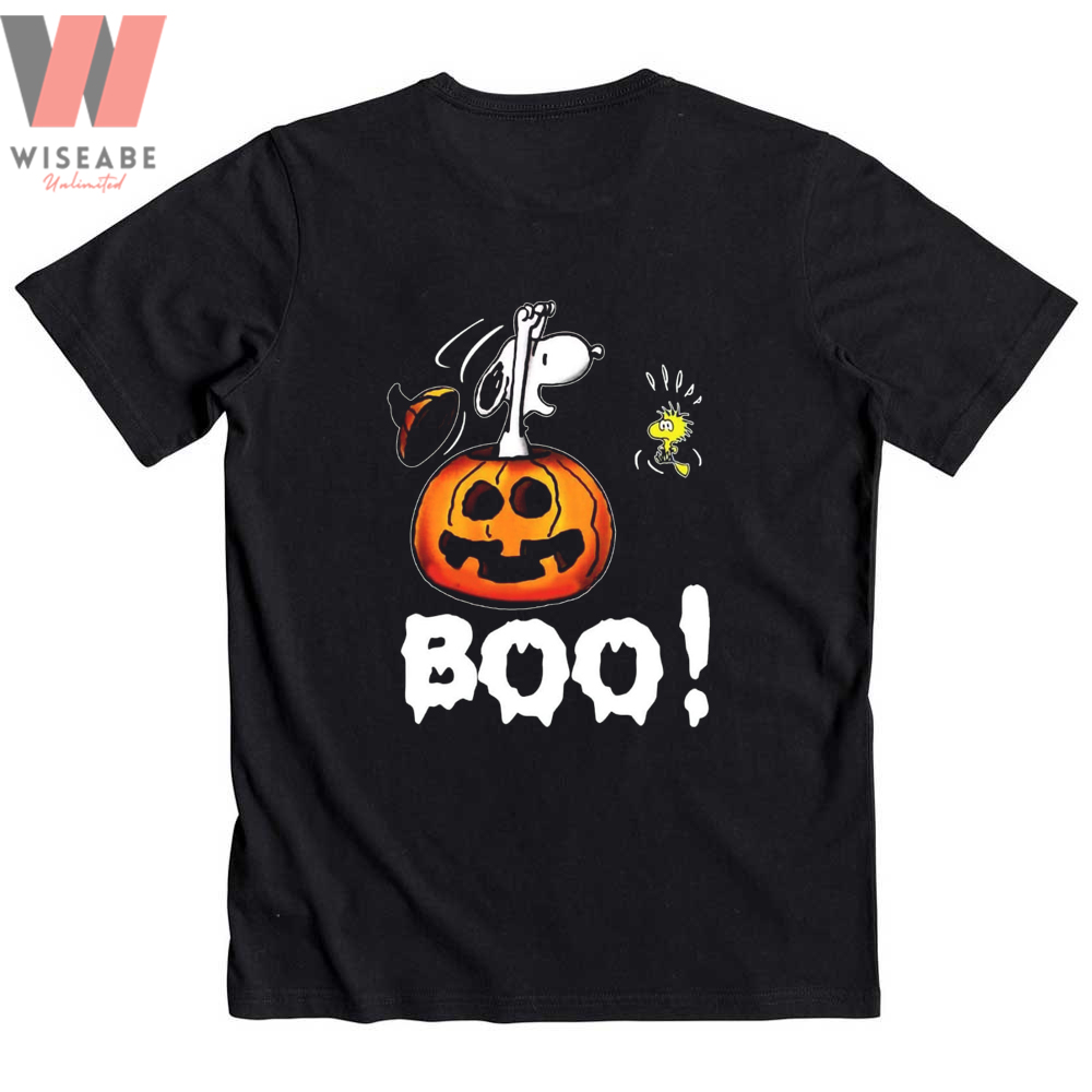 Woodstock And Snoopy Boo Pumpkin Peanuts Halloween Shirt