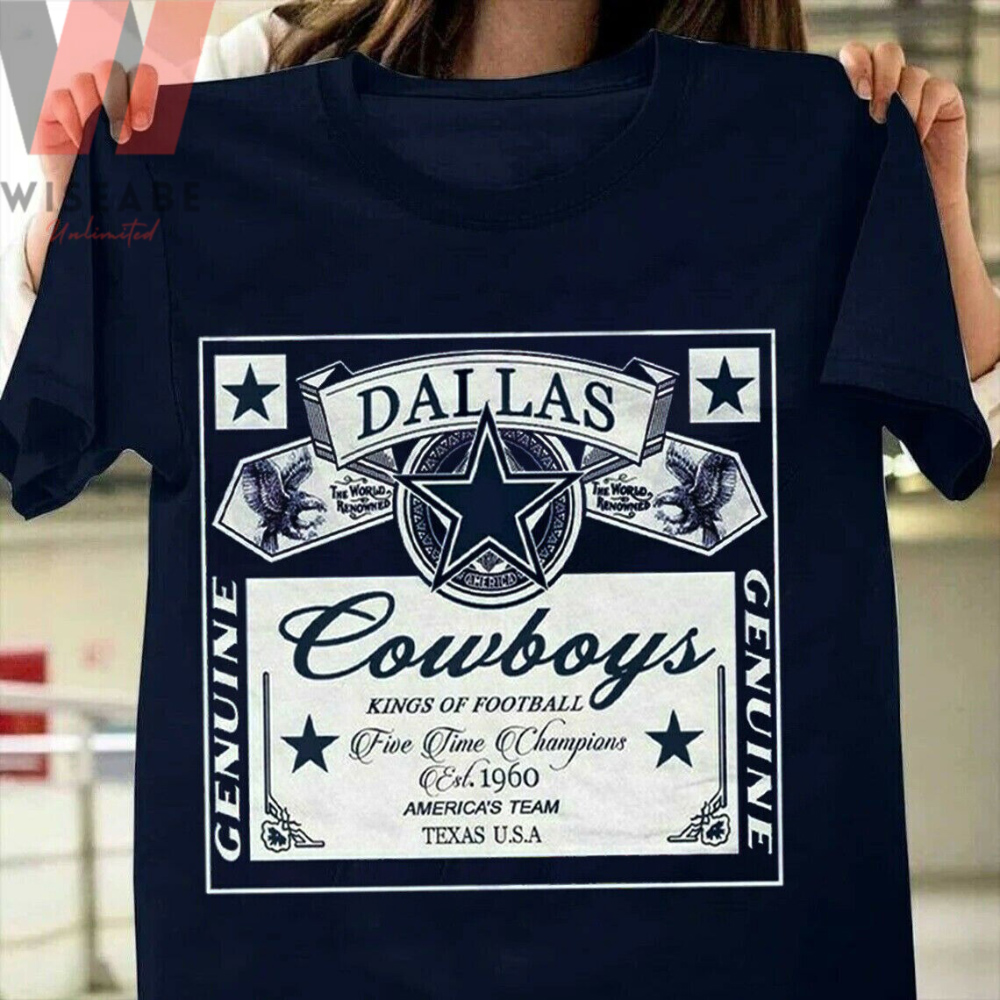 Retro Navy Blue King Of Football From Texas Dallas Cowboys T Shirt