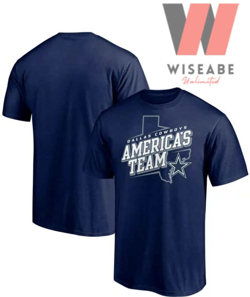 Cheap Navy Blue NFL Dallas Cowboys Football T Shirt - Wiseabe Apparels