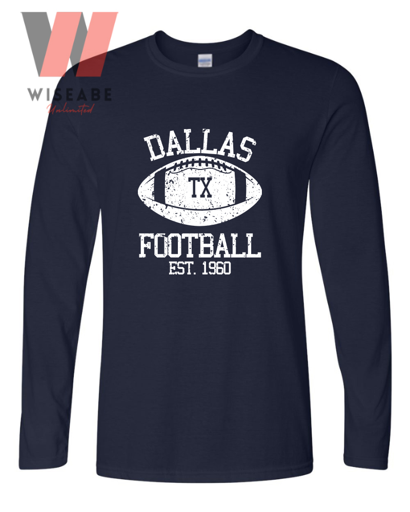 Unique Texas Football Team Navy Blue Logo Vintage Dallas Cowboys T Shirt -  Wiseabe Apparels