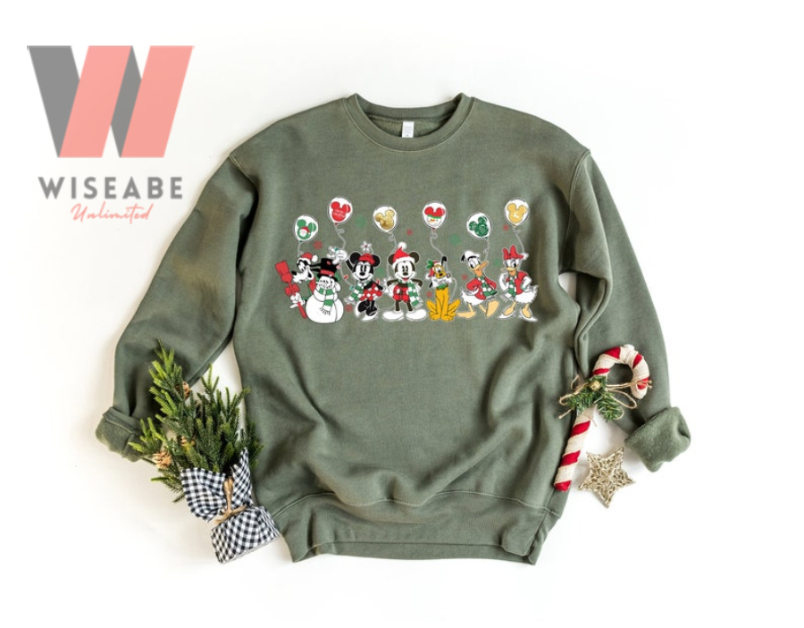 Mickey Ears Balloon Family Disney Christmas Sweatshirt