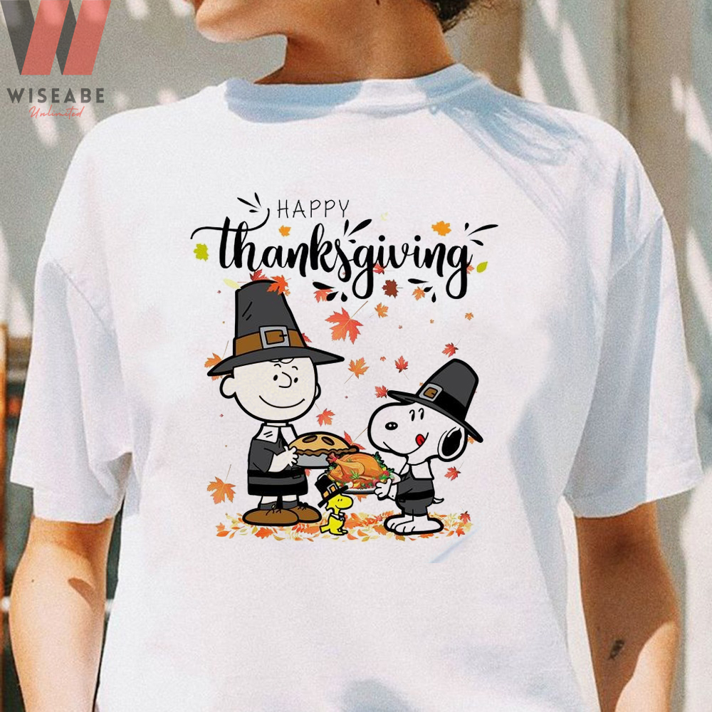 Cheap Autumn Thanksgiving With Snoopy Charlie Brown And Woodstock Peanuts Thanksgiving Shirt