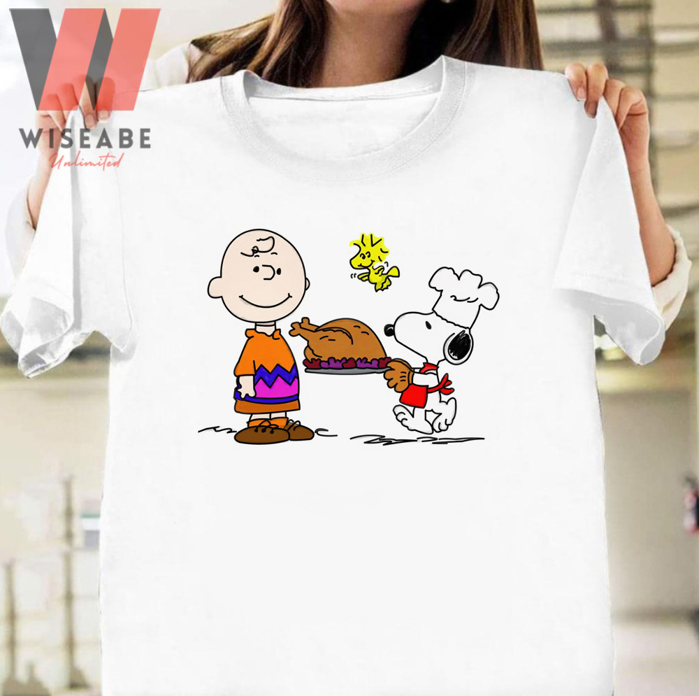 Thanksgiving Turkey With Snoopy Charlie Brown And Woodstock Peanuts Thanksgiving T Shirt