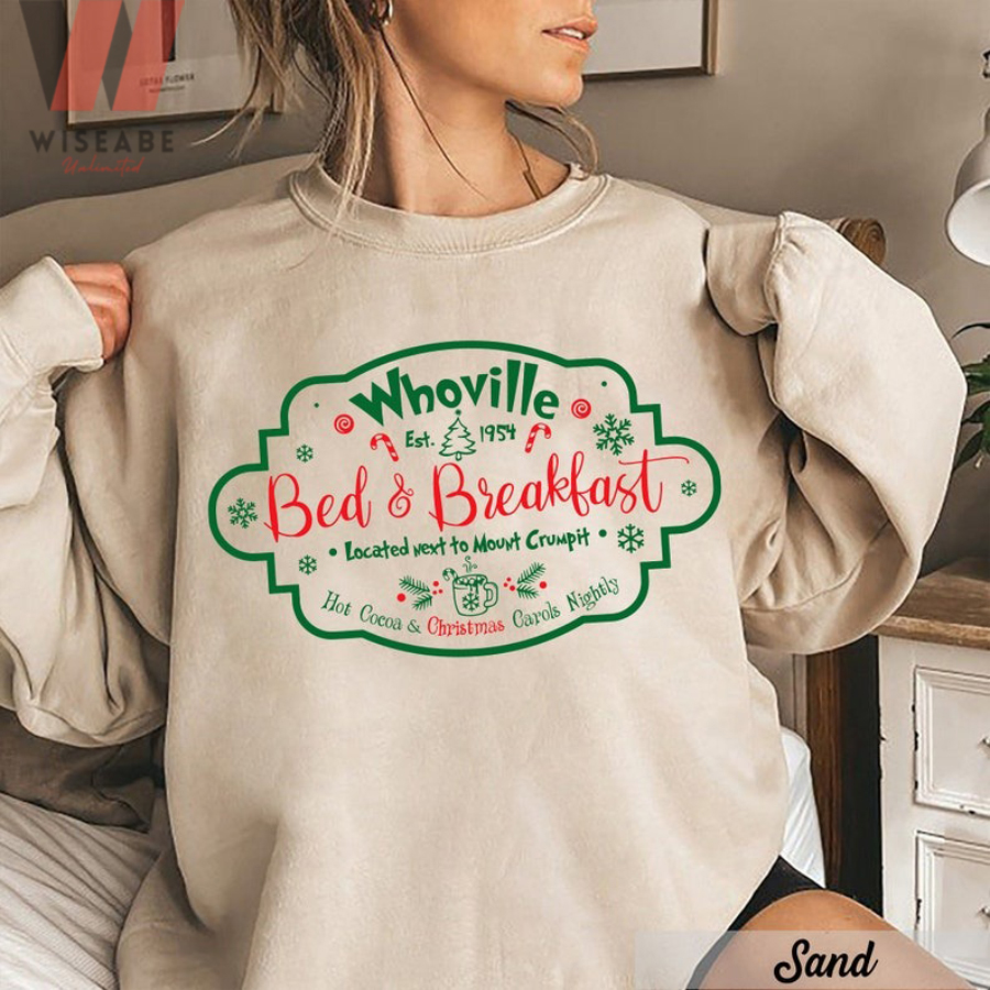 Whoville Bed And Breakfast Grinch Christmas Sweatshirt