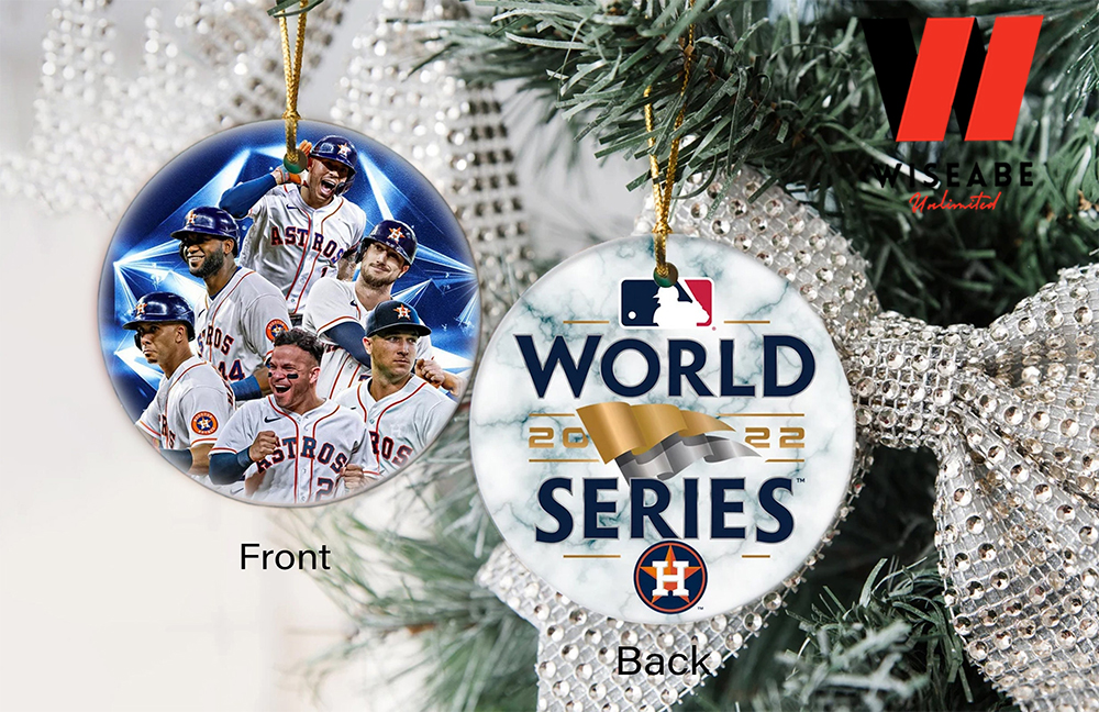  Astros Throwback Jersey Ceramic Christmas Ornament