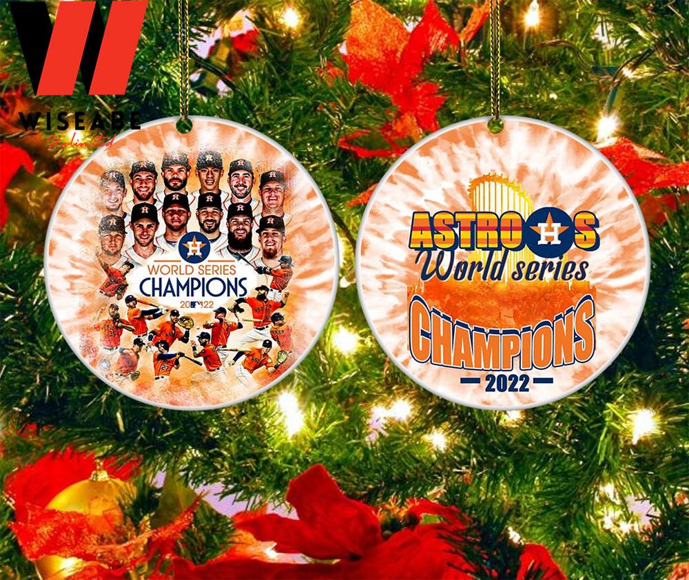  Astros Throwback Jersey Ceramic Christmas Ornament