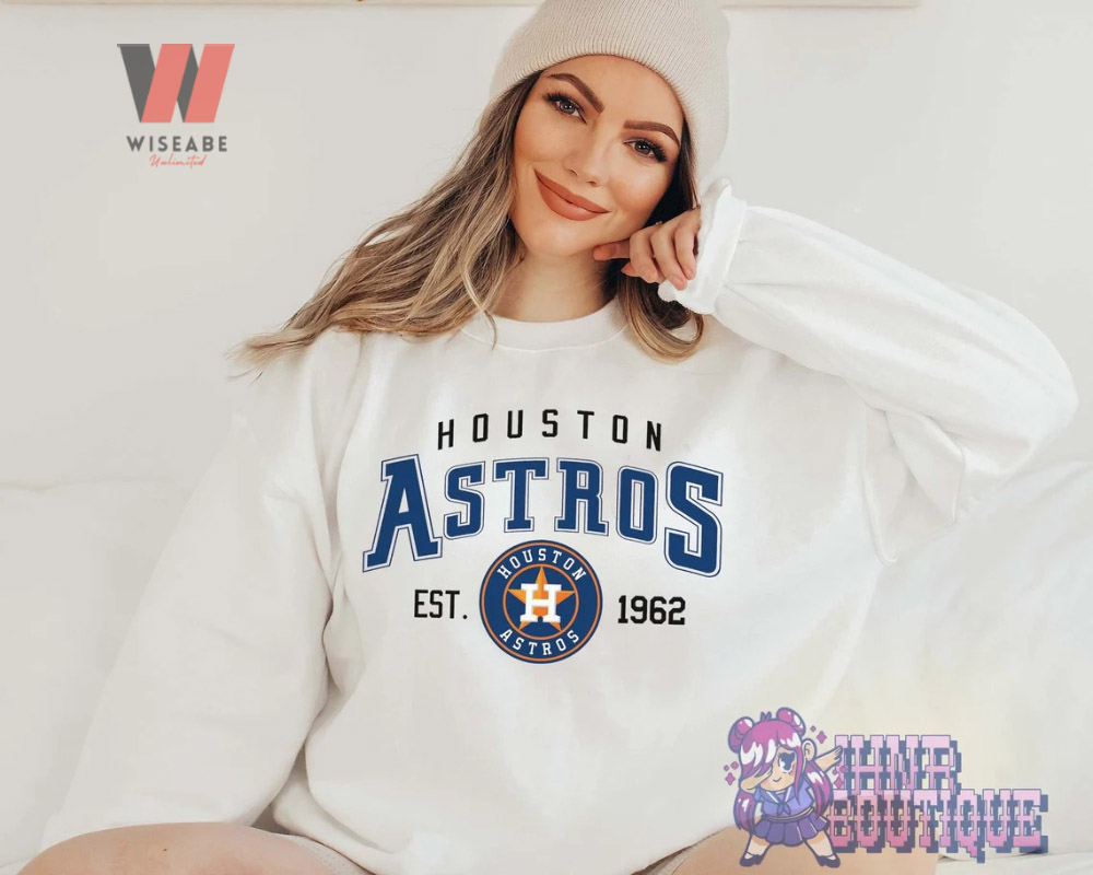 MLB Houston Astros Baseball Sweatshirt Vintage Style The Houston