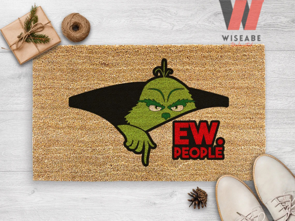 Funny Disney Grinch Green Face Ewww People Doormat, Cheap Christmas Decorations