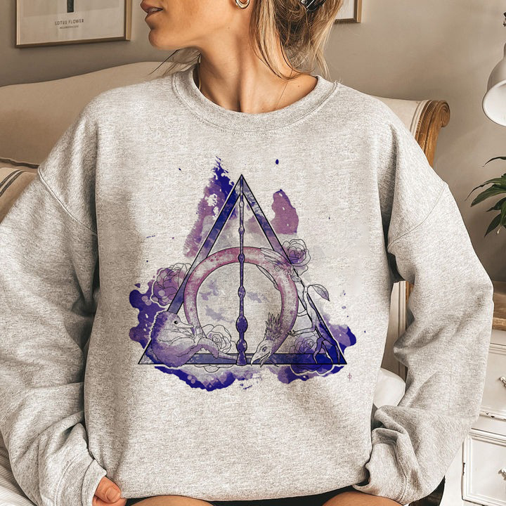 Cheap Harry Potter And The Deathly Hallows Harry Potter Crew Neck Sweatshirt, Harry Potter Gifts For Men