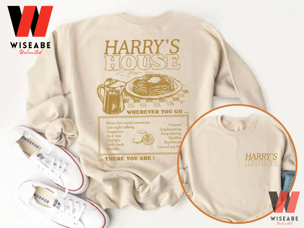 Harry's House Track List Sweatshirt; Harry Styles Merch; Harry Styles  Sweatshirt