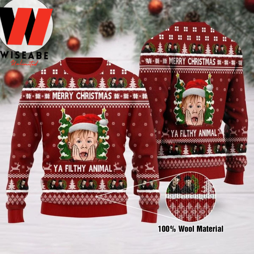 Merry Christmas With Ya Filthy Animal Kevin Screams Home Alone Christmas Sweater