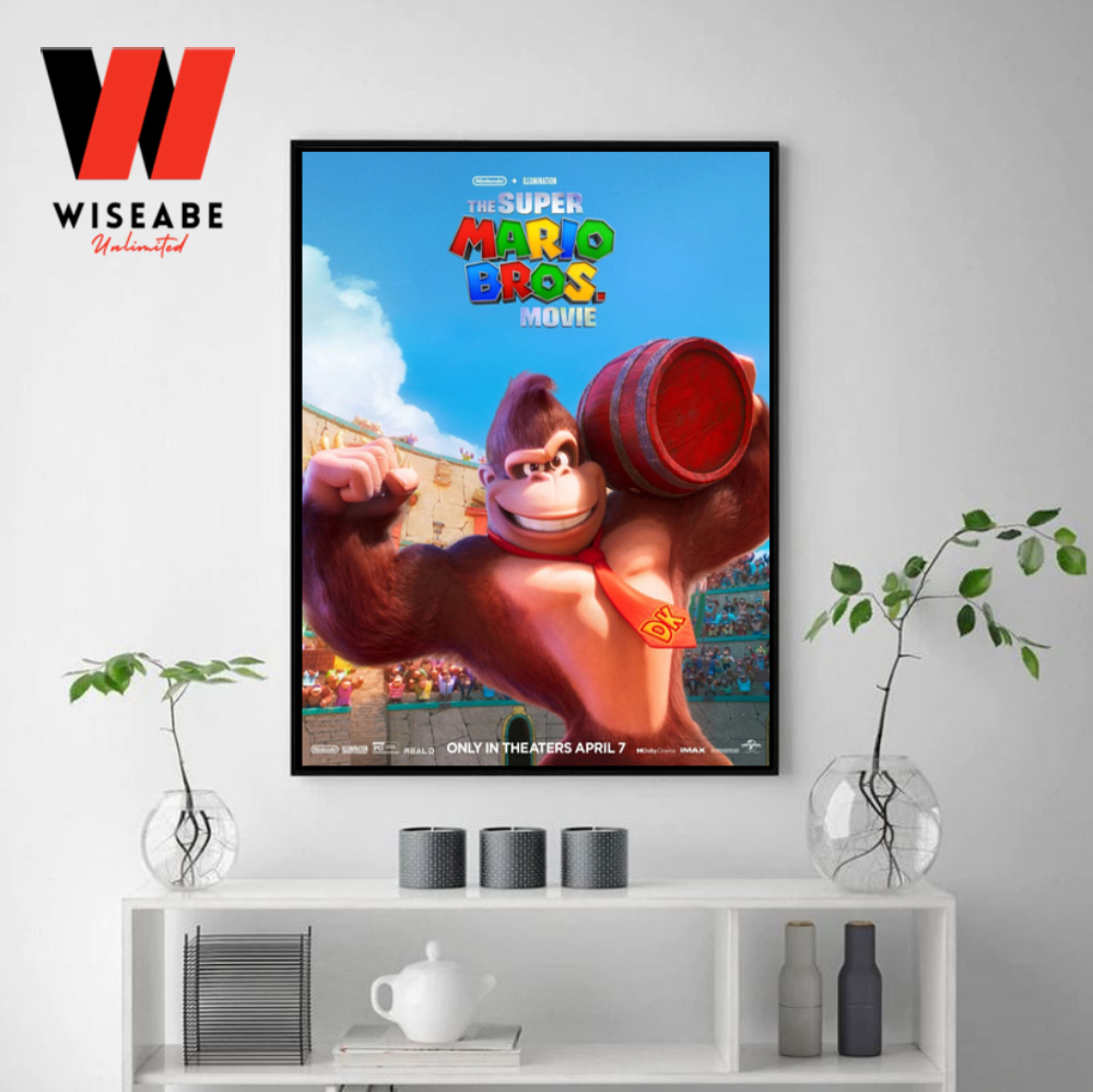 New The Super Mario Bros Movie 2023 Donkey Kong Poster Wiseabe Apparels