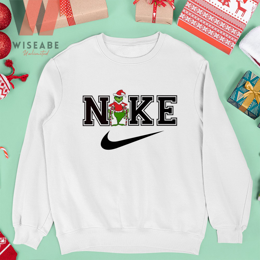 Cheap Nike Logo The Grinch Santa Sweatshirt