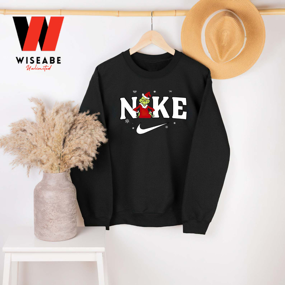 Cheap Nike Logo Santa Grinch Christmas Sweatshirt