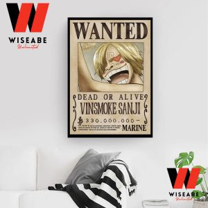 Hot Vinsmoke Sanji Whole Cake Island One Piece Anime Wanted Poster