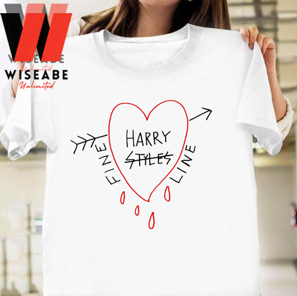 Cheap Harry Styles Line Logo Heart T Shirt - Wiseabe Apparels