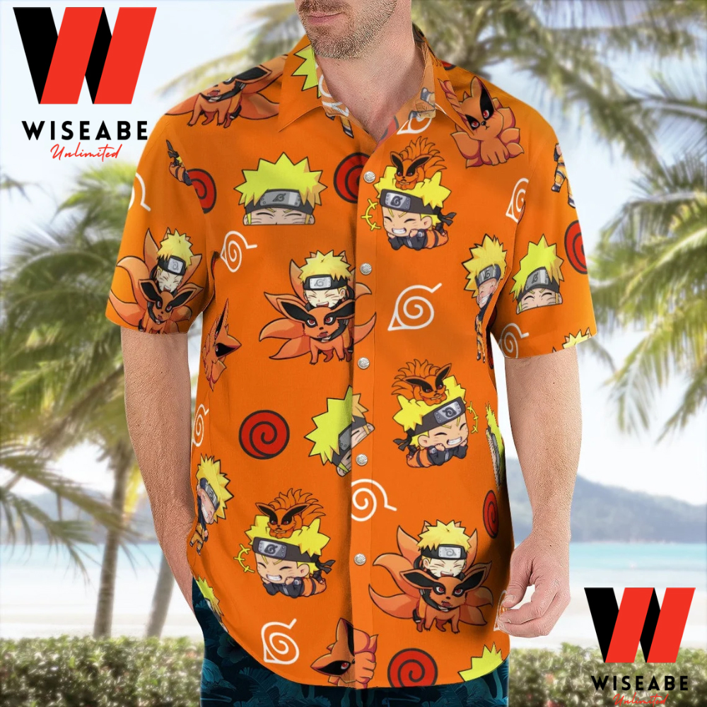 Orange Naruto Kyuubi Kurama Anime Hawaii Shirt