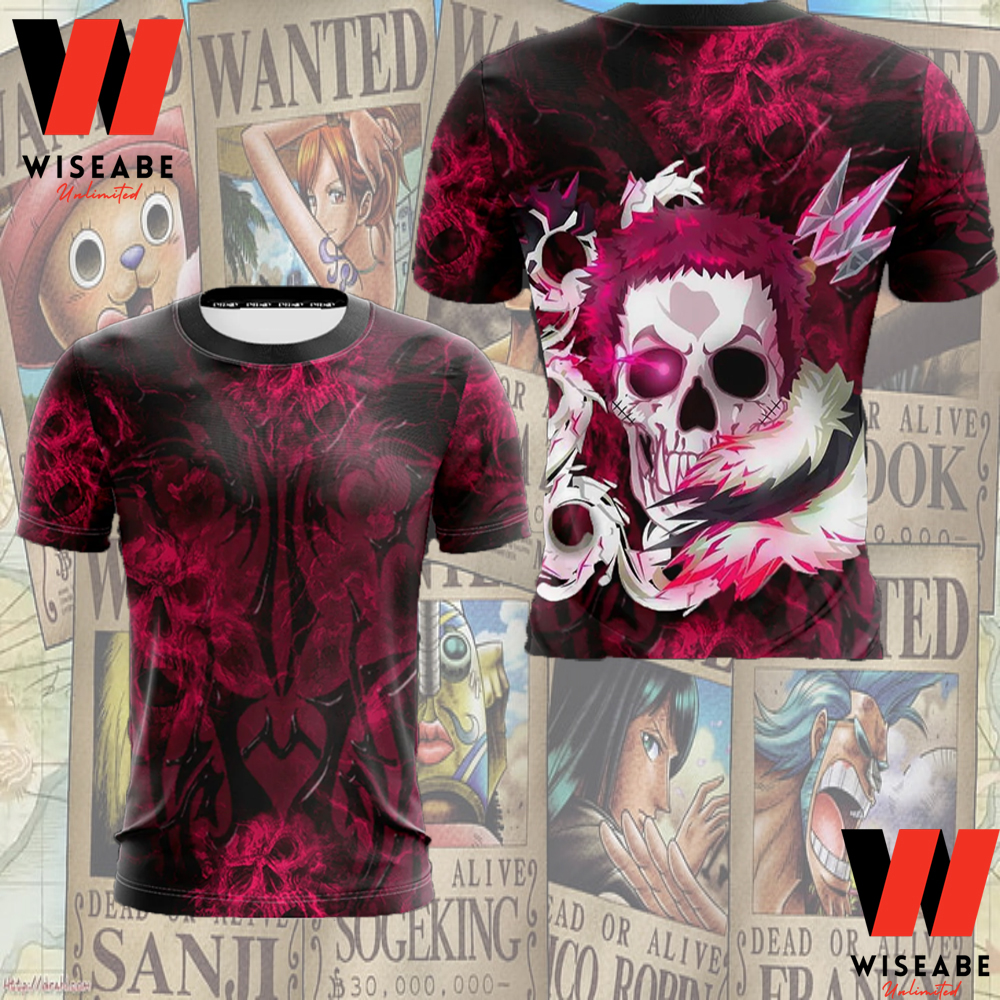 Charlotte Katakuri Skull One Piece Anime Shirt, Gifts For One Piece Fans