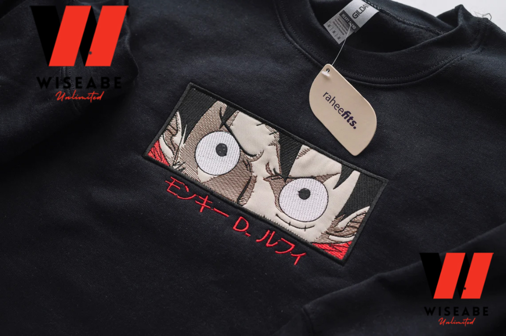 Embroidered Luffy One Piece Anime Sweatshirt,